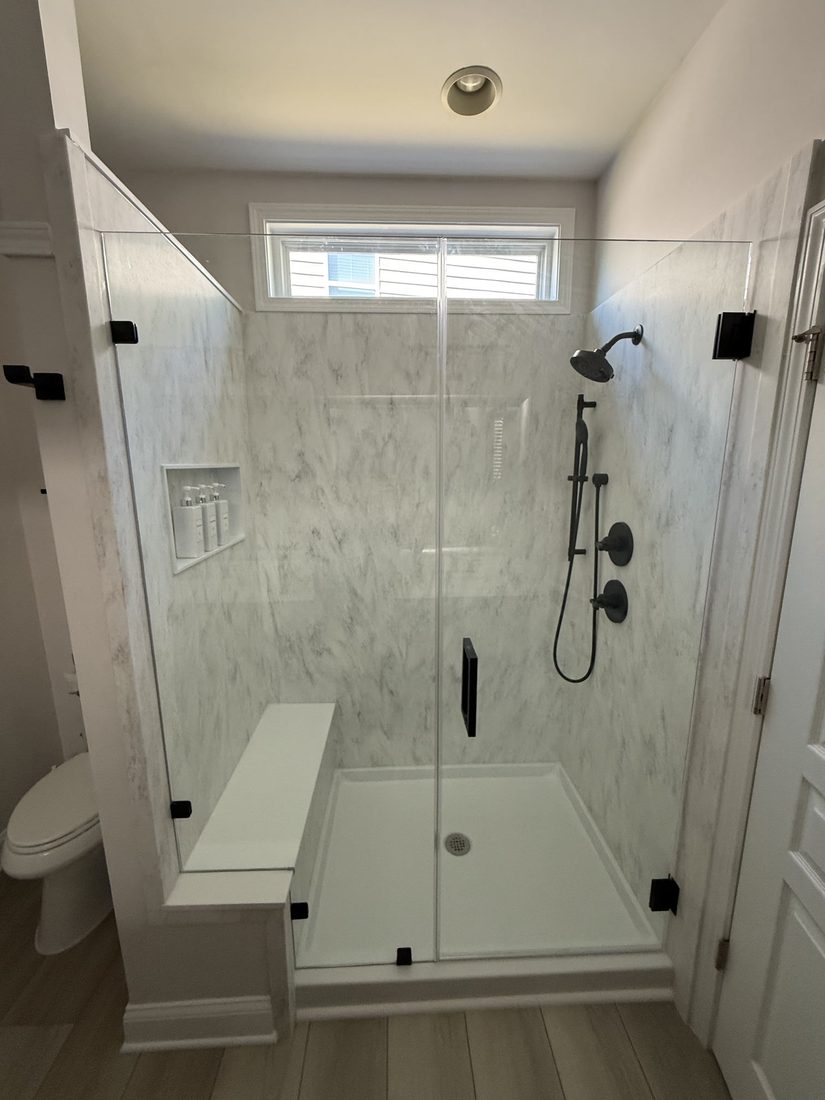 Before and after bathroom remodel