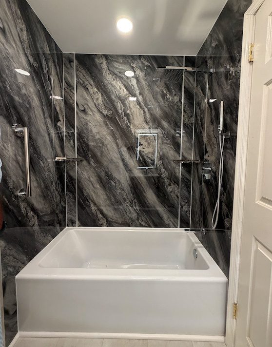 Before and after bathroom remodel