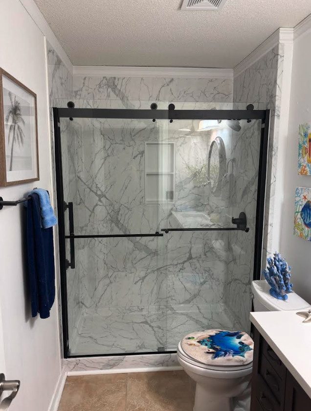 Before and after bathroom remodel